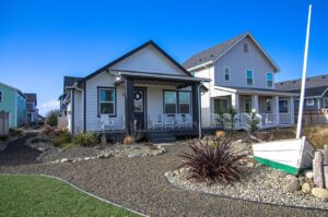The exterior view of one of the vacation rentals in Ocean Shores.