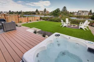 The backyard of an Ocean Shores rental to watch a Pacific Northwest storm.